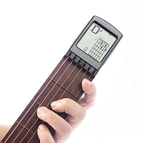 ADIYA Gitarren-Akkord-Trainer, Taschengitarre, Akkord-Übungswerkzeug, Gitarren-Nackentrainer mit drehbarem Akkorddiagramm-Bildschirm, kleine Gitarre, inklusive Batterie ADIYA Gitarren-Akkord-Trainer, Taschengitarre, Akkord-Übungswerkzeug, Gitarren-Nackentrainer mit drehbarem Akkorddiagramm-Bildschirm, kleine Gitarre, inklusive Batterie von ADIYA