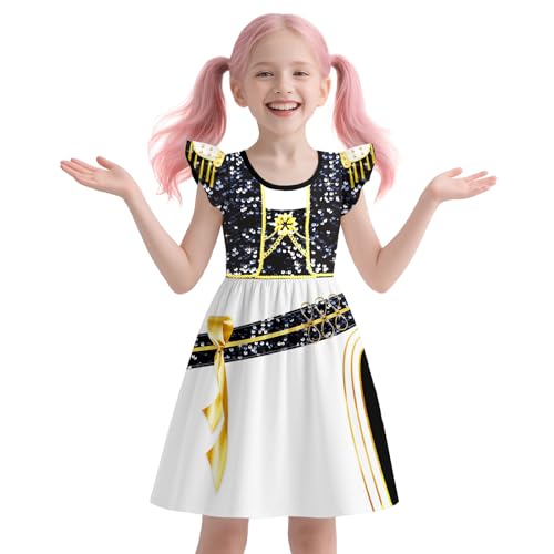 ADJSYDD Pop-Sänger-Kleid für Mädchen, Kinder, Halloween, Party, Spielkleidung, 5–12 Jahre ADJSYDD Pop-Sänger-Kleid für Mädchen, Kinder, Halloween, Party, Spielkleidung, 5–12 Jahre von ADJSYDD