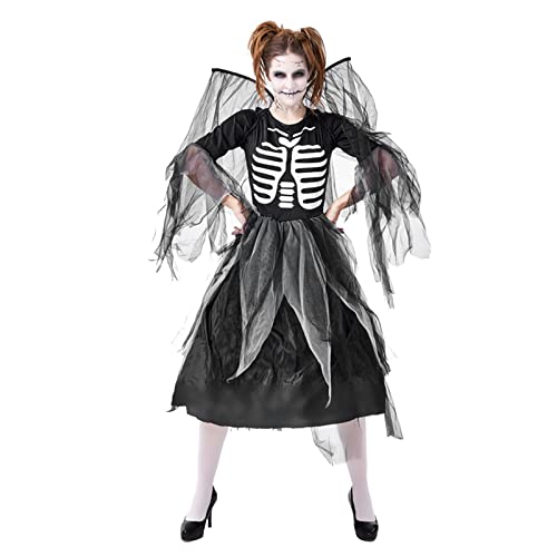 ADMAY 2023 Halloween Elegant Y*2K Halloween Party Kostüm Engel Bedrucktes Strickkleid für Erwachsene Kostüm Cosplay Gefroren 2 Kristoff (Black, M) von ADMAY