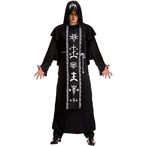 ADMAY 2023 Halloween Elegant Y22K Halloween Kostüm für Männer Schwarzes Kleid Dunkle Paare Set Cosplay Kostüm Enoshima Junko (Black, M) von ADMAY