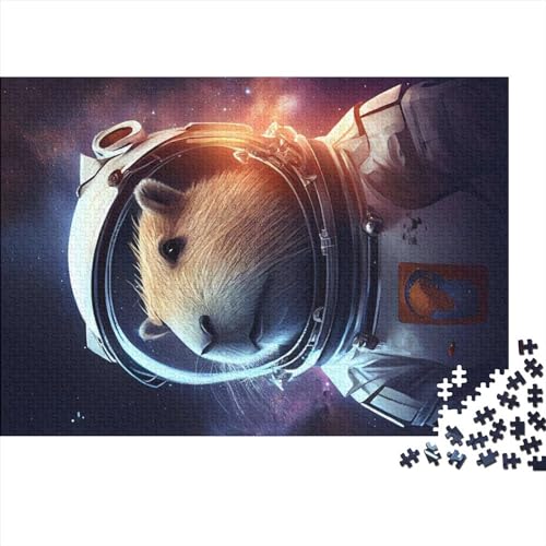 1000 Teile Capybara-Astronauten-Puzzle, kreative rechteckige Puzzles für Erwachsene und Kinder, große Puzzles für Familien-Lernspiel (75x50cm) von ADMITO