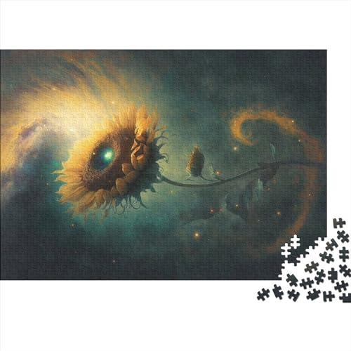 Puzzle Universum Sonnenblume Puzzles für Erwachsene 300 Teile Holzpuzzle Wandkunst Puzzlespiele (40x28cm) von ADMITO