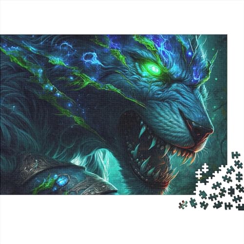 Puzzles 1000-Teiliges Puzzle Cosmic Warrior Wolf Für Erwachsene, Holzpuzzle, Puzzle Für Erwachsene, Geschenke, 75X50CM von ADMITO