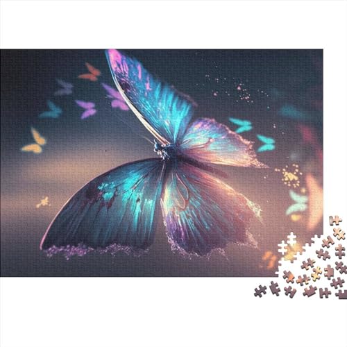 Puzzles 300 Teile für Erwachsene | Blaue Schmetterlinge-Puzzles | 300-teiliges Puzzle, Lernspiele, Heimdekoration, Puzzle (40x28cm) von ADMITO