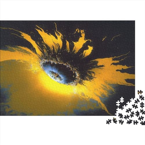 Universum-Sonnenblume, 500-teiliges Puzzle für Erwachsene, kreatives rechteckiges Puzzle, Holzpuzzle, Puzzle, Geschenk für Freunde, Familie (52x38cm) von ADMITO