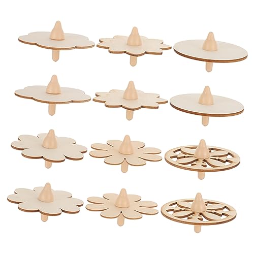 18pcs Painted Gyroscopes Toys Hollow Tops Unfinished Wood Tops Kids Toys Wood Flower Gyro Blank Wooden Tops Unfinished Wood Gyro Top Games Wooden Gyro Toys Outdoor to Rotate Filler von ADOCARN