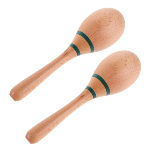 ADOCARN 1 Paar Maracas Für Kleinkinder Musikspielzeug Schlaginstrument Kinderinstrumente Musikinstrumente Shaker Instrument Musikinstrumente Für Musikspielzeug Für Babys Holz von ADOCARN