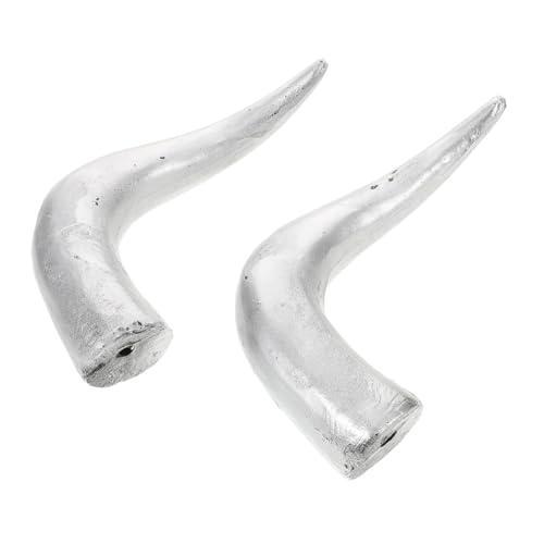 ADOCARN 1 Paar Stierhörner Kopfschmuck DIY Ochsenhorn Haarreifen Tierkostüm Kunststoff Kopfbedeckung Cosplay Haarschmuck Für Halloween Party Frauen Mädchen Silber ADOCARN 1 Paar Stierhörner Kopfschmuck DIY Ochsenhorn Haarreifen Tierkostüm Kunststoff Kopfbedeckung Cosplay Haarschmuck Für Halloween Party Frauen Mädchen Silber von ADOCARN