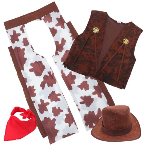 ADOCARN 1 Satz Denim -Themenkleidung Cowboykostüm für Jungen Cowboystiefel Verkleiden Sie Sich für Jungen Cowboy -Outfit Cowboy-Shirt bequemes lustiges Anzug Cowboy-Cosplay Vlies ADOCARN 1 Satz Denim -Themenkleidung Cowboykostüm für Jungen Cowboystiefel Verkleiden Sie Sich für Jungen Cowboy -Outfit Cowboy-Shirt bequemes lustiges Anzug Cowboy-Cosplay Vlies von ADOCARN