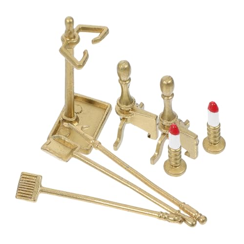 ADOCARN 1satz Puppenhaus Miniatur Set Mit Kamin Zubehör Teiliges Set Mit Feuerwerkzeugen Und Kerzenständer Dekoration Für Puppenstube Realistische Möbelteile Für Authentische Szenen ADOCARN 1satz Puppenhaus Miniatur Set Mit Kamin Zubehör Teiliges Set Mit Feuerwerkzeugen Und Kerzenständer Dekoration Für Puppenstube Realistische Möbelteile Für Authentische Szenen von ADOCARN