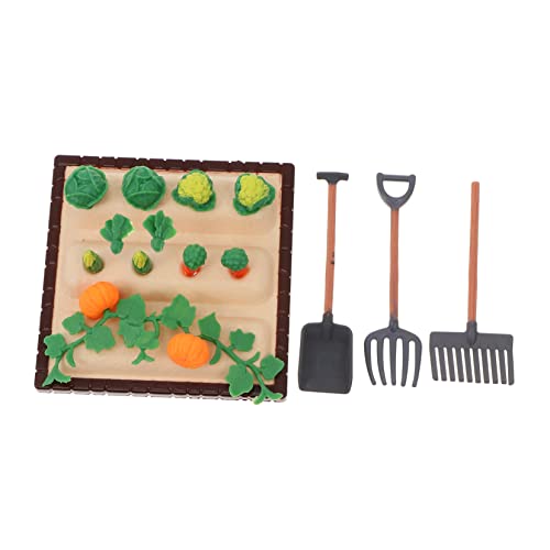 ADOCARN 1 Satz Miniatur Farm Werkzeug Modell Set Teiliges Set mit Gemüsefeld und Dekorationszubehör für Puppenhaus und für Sammler und Miniaturfreunde ADOCARN 1 Satz Miniatur Farm Werkzeug Modell Set Teiliges Set mit Gemüsefeld und Dekorationszubehör für Puppenhaus und für Sammler und Miniaturfreunde von ADOCARN