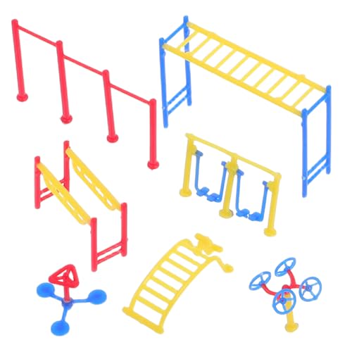 ADOCARN 1 Satz Miniaturisiertes Fitnessmodell Set für Puppenhaus Outdoor Sportgeräte Realistische Deko für Sandtisch und Fitness Szenen Tragbar und Leicht Vielseitige Sportausstattung von ADOCARN