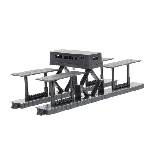 ADOCARN 1 Satz Modelleisenbahn Zubehör Lifelike Bahnhofsplattform für DIY Montage für Kreative Szenarien Robustes Kunststoff Design für Realistische Fördert Handfertigkeiten und von ADOCARN