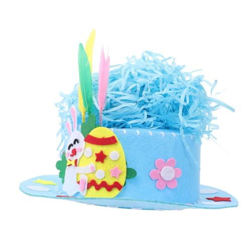 ADOCARN 1 Satz Osterhut deko basteln ihre eigene Motorhaube Basteln von Kinderhüten zu Ostern Handgefertigter Haarschmuck für Ostern Ostermützen Nicht gewebt Zufällige Farbe von ADOCARN