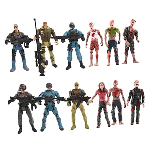 ADOCARN 1 Satz Plastiksoldat Der Spezialeinheiten Plastiksoldat Spielmodell Soldatenspielzeug Flexible Soldatenmodelle Actionfigur Spielzeug Plastik Zombiepuppen Soldatenmodellspielzeug von ADOCARN