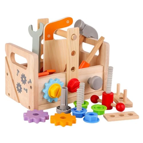 ADOCARN 1 Satz Werkzeugkoffer für Lernspielzeug für Kleinkinder Kreatives Rollenspiel Fördert Hand Augen Koordination und Logisches für Jungen und Design von ADOCARN