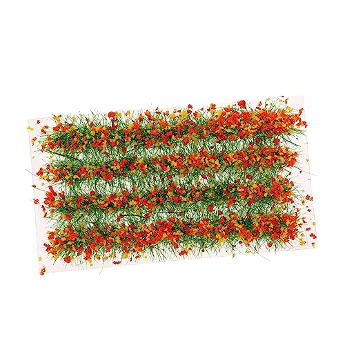 ADOCARN 1 Schachtel Miniatur Blumencluster DIY Sandtisch Dekoration Künstliche Pflanzen für Landschaftsmodellbau und Mikro Landschaften Orange Gelbe Chrysanthemen von ADOCARN