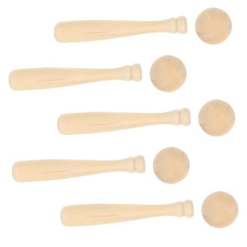 ADOCARN 1 Set Baseballschläger Spielzeug Ornamente, DIY Baseballschläger Modelle, Bastelprojekte, Miniatur Baseballschläger Bausatz Aus Holz, DIY Baseballschläger Aus Holz, Mini von ADOCARN