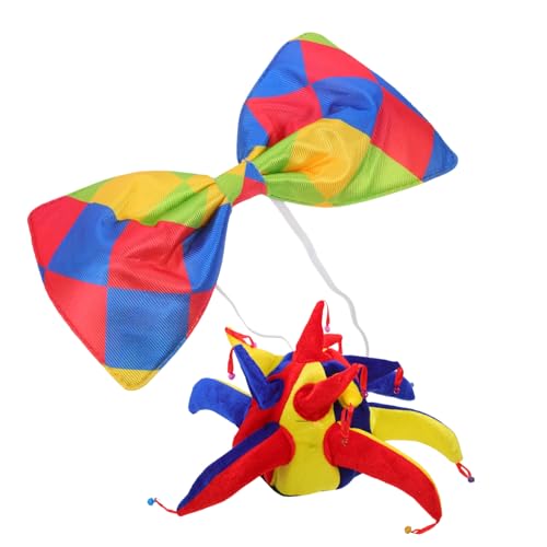 ADOCARN 1 Set Clown Kostümhut, Stirnband, Maskenhüte, Clown Fliege, Clown Hut, Clown Zubehör, Partyhüte Für Kinder, Clown Kappe, Clown Fliege, Clown Partyhüte, Clown Kopfbedeckung, Clown ADOCARN 1 Set Clown Kostümhut, Stirnband, Maskenhüte, Clown Fliege, Clown Hut, Clown Zubehör, Partyhüte Für Kinder, Clown Kappe, Clown Fliege, Clown Partyhüte, Clown Kopfbedeckung, Clown von ADOCARN