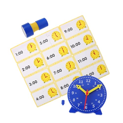 ADOCARN 1 Set Lehruhr Kinderspielzeug Klassenzimmeruhren Für Schüler Selbstfärbende Stempeluhr Lernstempel Kinderuhr Erkennungsstempel Uhrenmusterstempel Kunststoff von ADOCARN