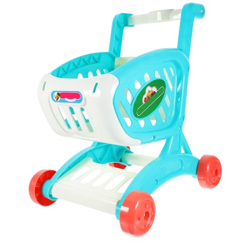 ADOCARN 1 Stück Mini Einkaufswagen für Blauer Einkaufswagen mit Hoher Simulation für Rollenspiele Kreativität und Motorik von ADOCARN