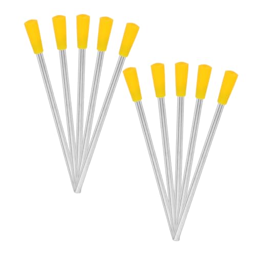 ADOCARN 10 Stück Dreieck Eisenstab Dinner Glocke Dreieck Dinner Glocke Metall Rhythmus Dreieck Schlägel Dinner Glocke Dreieck Schlägel Percussion Sticks Dreieck Glockenspiel von ADOCARN