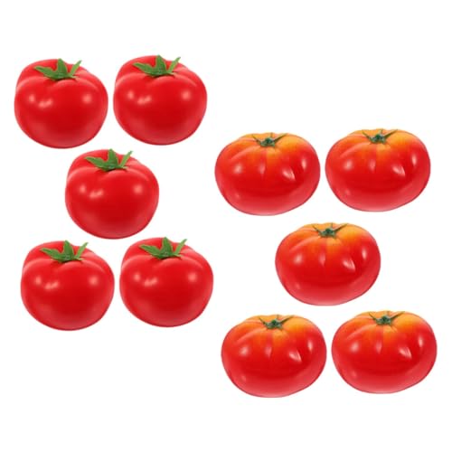 ADOCARN 10 Stück Frühkindliche Bildung Künstliches Gemüse Gefälschte Gemüsedekoration Gefälschte Tomaten Gemüsedekorationen Simulation Gemüse Lebensechte Tomatenmodell Gemüse Requisiten von ADOCARN
