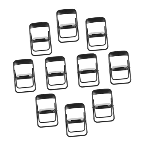 ADOCARN 10 Stück Handyhalter Klappstuhl Miniatur Mini Möbel Modell Handyständer Handyhalterung Stuhl Telefonhalter Winziger Stuhl Requisite Stuhl Telefonhalterung Telefonständer von ADOCARN