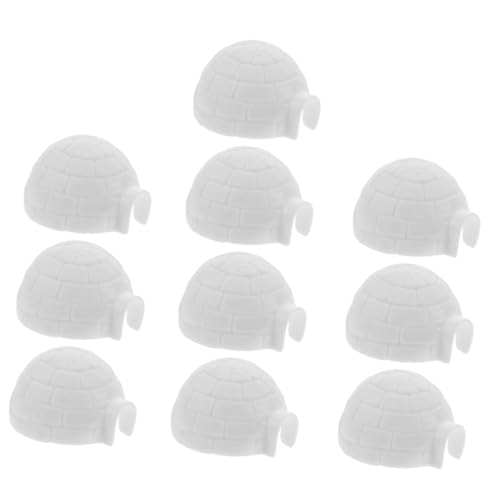 ADOCARN 10 Stück Iglu Modell, Iglu Spielzeug Für Kinder, Iglu Ornament, Iglu, Iglu Figuren, Iglu Foto Ornament, Cartoon Iglu Figuren, Kleines Iglu Bastelbauernhof Kinderfiguren, Iglu von ADOCARN