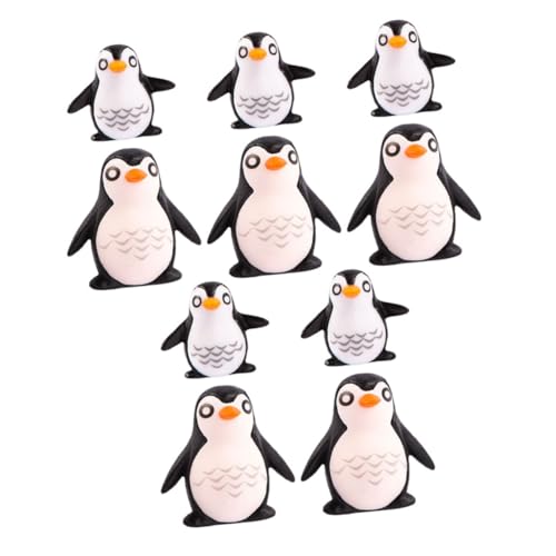 ADOCARN 10 Stück Miniatur Pinguin Figuren Teiliges Resin Deko für Mikro Landschaften Niedliche Pinguin Tierfiguren zur Dekoration von Zuhause und Langlebig und Detailreich von ADOCARN