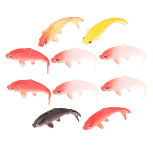 ADOCARN 10 Stück Simulierte Koi Modelle, Dekorative Fischfiguren, Schwimmende Fischdekor, Fischtank Zubehör, Kunststoff Kunstfische, Kleine Kunstfische, Realistische Fischdekor Fischtank ADOCARN 10 Stück Simulierte Koi Modelle, Dekorative Fischfiguren, Schwimmende Fischdekor, Fischtank Zubehör, Kunststoff Kunstfische, Kleine Kunstfische, Realistische Fischdekor Fischtank von ADOCARN