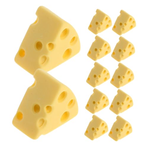 ADOCARN 100 Stück Bilderrahmen Ornamente, Mini Simulationskäse, Winziger Harzkäse, Telefonhüllen Ornamente, Miniatur Kunstkäse, Mini Lebensmittel, Mini Harzkäse, Harzkäse Zubehör von ADOCARN