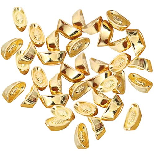 ADOCARN 100 Stück Ornament winzig Miniatur Zubehör für Puppenhäuser klein Barren-Desktop-Ornamente Mini -Ornamente Mini-Möbelverzierung -Modell Legierung Golden von ADOCARN