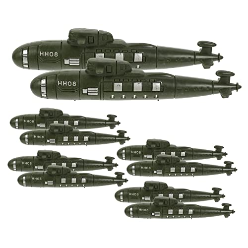ADOCARN 10St simuliertes U-Boot Spielzeug Marineausrüstung Spielzeug Flugzeug Modelle Simulations-U-Boot-Spielzeug Statue von -U-Booten Mini Dekorationen Schwimmbad schmücken von ADOCARN