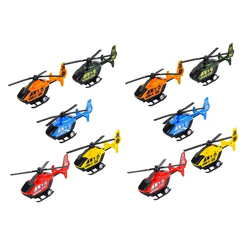 ADOCARN 10 Stücke Realistische Kinder Spielzeug Hubschrauber Kunststoff Flugzeug Spielzeug Fliegen Spielzeug Requisiten für Kinder Spielzeug von ADOCARN