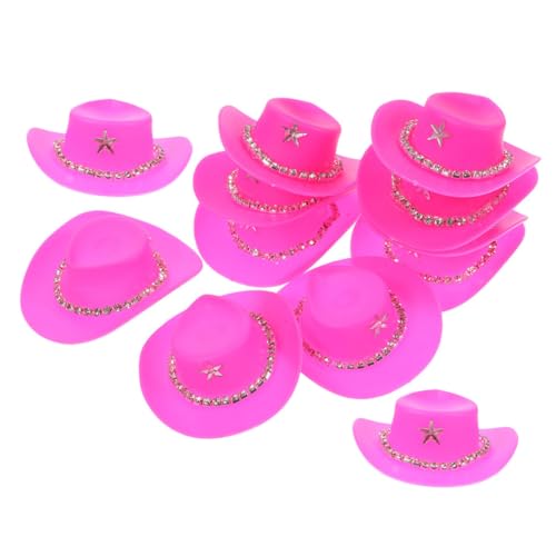 ADOCARN 12 Stück Cowboyhut Zubehör Minis Winzige Cowboyhüte Party Western Miniatur Dekoration Cowgirlhüte Basteln Cowgirl Minihut Mini Imitationshüte Rosa Kunststoff ADOCARN 12 Stück Cowboyhut Zubehör Minis Winzige Cowboyhüte Party Western Miniatur Dekoration Cowgirlhüte Basteln Cowgirl Minihut Mini Imitationshüte Rosa Kunststoff von ADOCARN
