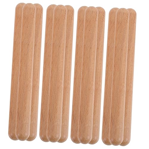 ADOCARN 12 Stück Schlagzeug Instrument Musikstab Kindertrommel Musik Musikinstrumente Stöcke Kindertrommelstöcke, Rhythmusstöcke Musical Musik-Rhythmus-Sticks Wiki Hölzern von ADOCARN