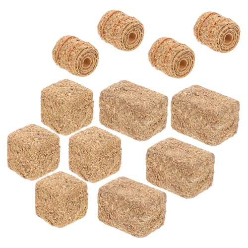 ADOCARN 12 Stück Simuliertes Heuhaufenmodell Herbstheuballen Faux -strohballen Farm Decor Heu Heuballen Zum Dekorieren Primitive Heuballen Winzige Simulation Falsches Heu Hölzern von ADOCARN