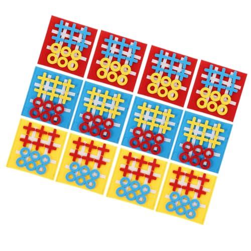 ADOCARN 12 Stück Teiliges Mini Toe Spielset aus Weichem Filz Buntes Lernspiel Kognition und Problemlösung als Pädagogisches Gesellschaftsspiel für Kinderparty und Babyspielzeug von ADOCARN