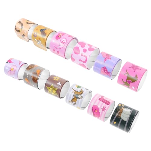 ADOCARN 12 Stück Teiliges Western Themen Slap Armbänder Party Armbänder für Kindergeburtstagsfeiern Sicheres und Langlebiges für Kleine Cowboys und Cowgirls ADOCARN 12 Stück Teiliges Western Themen Slap Armbänder Party Armbänder für Kindergeburtstagsfeiern Sicheres und Langlebiges für Kleine Cowboys und Cowgirls von ADOCARN