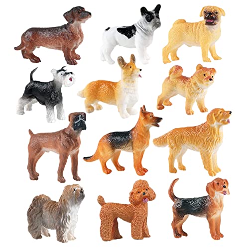 ADOCARN 12 Stück Verschleißfeste Hundemodelle, Verschleißfeste Welpenfiguren, Hunde, Tiere, Spielzeug, Welpenfiguren, Harz Hundefiguren, Mikro Landschaftsornamente, Miniatur Welpenmodell, ADOCARN 12 Stück Verschleißfeste Hundemodelle, Verschleißfeste Welpenfiguren, Hunde, Tiere, Spielzeug, Welpenfiguren, Harz Hundefiguren, Mikro Landschaftsornamente, Miniatur Welpenmodell, von ADOCARN