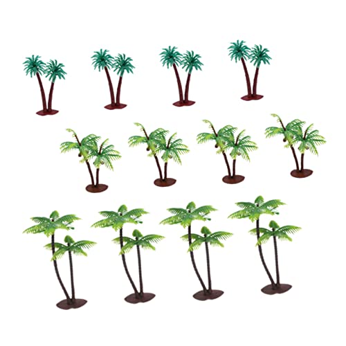ADOCARN 12st Puppenhaus Künstlich Schlag Im Freien Kokosnuss Palmen Strand Liner Aufkleber Simulation Palmier Muschel Pflanzen Baum Fälschung Modell Plastik von ADOCARN