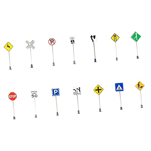 ADOCARN 14 Teiliges Mikro Landschaftszubehör, Lernspielzeug, Mini Blinker, Miniatur Sandtisch, Straßensperren Modell, Landschaftsschild, Verkehrsszenenschild, Verkehrsschild, Barrikaden ADOCARN 14 Teiliges Mikro Landschaftszubehör, Lernspielzeug, Mini Blinker, Miniatur Sandtisch, Straßensperren Modell, Landschaftsschild, Verkehrsszenenschild, Verkehrsschild, Barrikaden von ADOCARN
