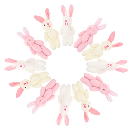 ADOCARN 15 Stück Plüsch Kaninchen Anhänger Weiche Stofftiere und Deko für Taschen und Niedliche Hängende Tierfiguren für von ADOCARN