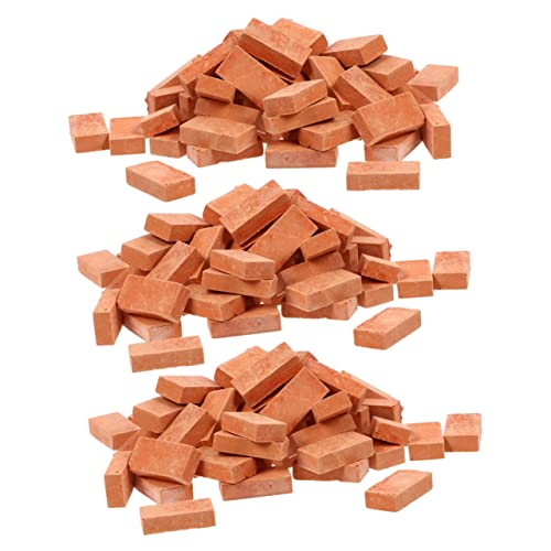 ADOCARN 150 Stück Simulierte Ziegel DIY Mini Gartenziegel Landschaftsbau Zubehör Miniatur Ziegel Miniatur Wandziegel Wandziegel Modell Miniatur Ziegel Modelle Spielzeug Ziegel DIY Fake von ADOCARN