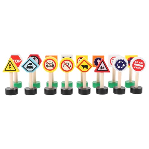 ADOCARN 16 Stück Verkehrszeichenbausteine Vorschullernspielzeug Verkehrsspielzeug für frühes Lernen Lernspielzeug für Kleinkinder für Verkehrszeichen für hölzern ADOCARN 16 Stück Verkehrszeichenbausteine Vorschullernspielzeug Verkehrsspielzeug für frühes Lernen Lernspielzeug für Kleinkinder für Verkehrszeichen für hölzern von ADOCARN