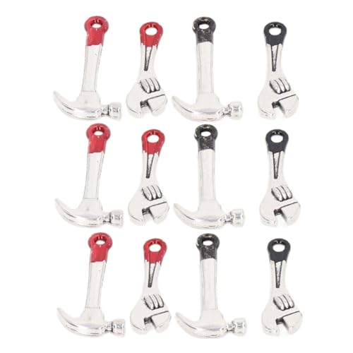 ADOCARN 16 Teiliger Simulations Reparatur Werkzeugkasten Puppenhaus Werkzeugsatz Puppenhaus Hardware Werkzeuge Für Miniaturen Puppenhaus Reparaturwerkzeuge Mini Hammer Kleine Hämmer von ADOCARN