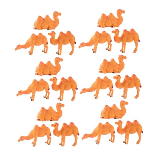 ADOCARN 18 Miniatur-kamelfiguren: Feengarten-tierspielzeugmodell – Miniaturlandschaft, Wüstentierzubehör, DIY-bastelornament, Gemischter Stil von ADOCARN