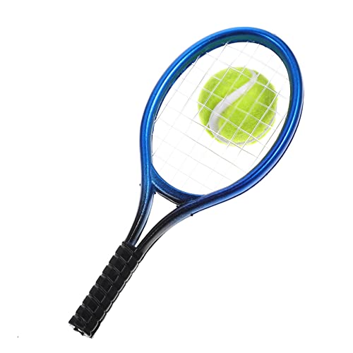 ADOCARN 1Satz Mini Tennisschläger für Puppenhaus Dekoration Sportzubehör mit Ball für DIY Mini Projekte Lebendig und Sicher für Kreative Gestaltung ADOCARN 1Satz Mini Tennisschläger für Puppenhaus Dekoration Sportzubehör mit Ball für DIY Mini Projekte Lebendig und Sicher für Kreative Gestaltung von ADOCARN