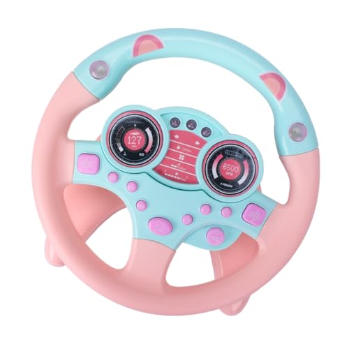 ADOCARN 1Stk Simulationslenkrad Pedale Lenkradspiele simuliertes Autolenkrad Roboter Lenkung Steering Wheel Toy lenkradbezug gefälschtes Lenkrad simuliertes Lenkrad Abs Rosa von ADOCARN